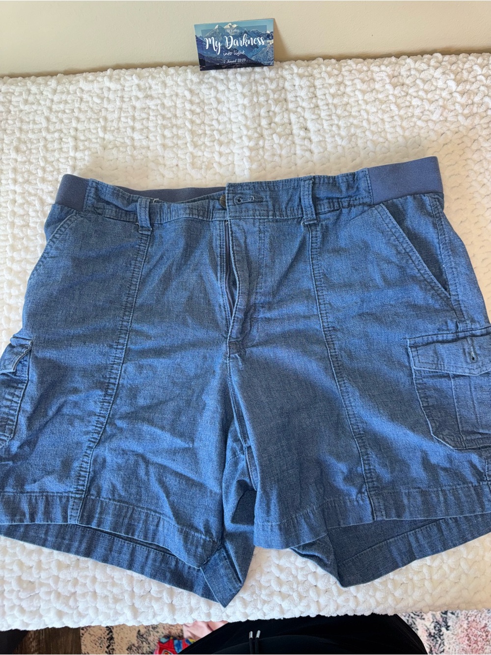 Women’s Blue Cargo Shorts - Casual Utility Style